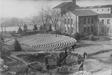 Early construction of the Mary Rippon Amphitheater. Photo courtesy of Boulder Historical Society/Museum of Boulder