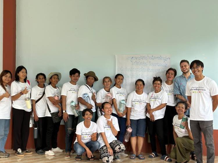 Tyler Nuckols and research colleagues in Thailand